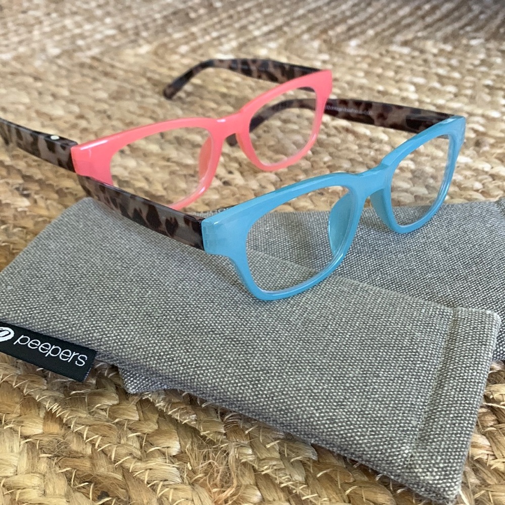 Vintage Vibes Pink AND Blue Blue Light Glasses Two Pair